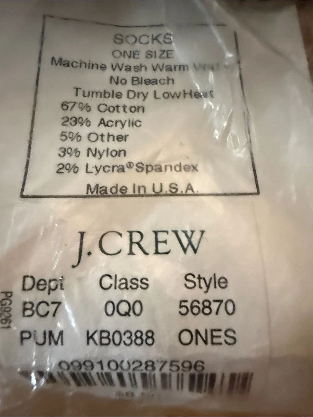 J. Crew Two-Tone Marled Crew Socks in Rust and Cream